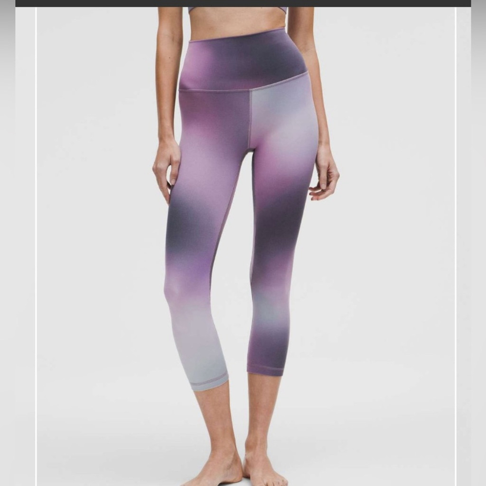 Lululemon Align High-Rise Crop 23 Aurora Haze Purple Multi Purple Ombre Leggings